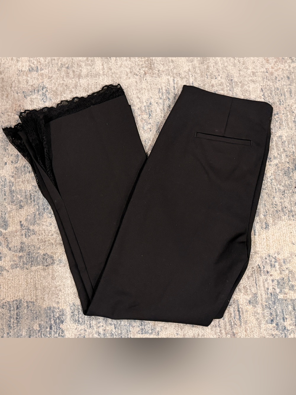 ECRU Slacks with Lace Trim